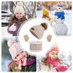 3Pcs Winter Hat Scarf Gloves Set Kids Winter Knit Beanies Neck Warmer Hat Mitten Set for Boys Girls Gift Color Red