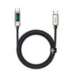 USB C Cable Type C Charger Fast Charging Cable with LED Display C Type Fast Charging 4ft Cable Nylon Braided USB-C Cord for Samsung iPad Pro MacBook