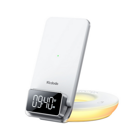 Alarm Clock with Wireless Charging And Touch Night Lamp Clock with Charging Station 15W Touch Bedside Samll Lamp with Brightness for Bedroom