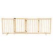 Dog Fence Pet Gate Puppy Safety Guard Indoor Wooden Cat Playpen Foldable Barrier Protection Freestanding Stair Partition Burlywood 4Panels