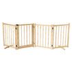 Dog Fence Pet Gate Puppy Safety Guard Indoor Wooden Cat Playpen Foldable Barrier Protection Freestanding Stair Partition Burlywood 4Panels