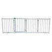 Pet Fence Dog Gate Puppy Safety Guard Indoor Wooden Playpen Foldable Freestanding Barrier Protection Net Stair Partition Grey 4Panels