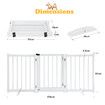 Dog Fence Pet Gate Puppy Safety Guard Indoor Wooden Playpen Foldable Cat Barrier Protection Net Stair Partition White 3Panels