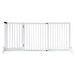 Pet Puppy Gate Dog Fence Safety Guard Indoor Wooden Playpen Foldable Freestanding Barrier Protection Net Stair Partition White 3Panels