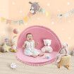 Baby Play Mat Padding Rug Memory Foam Washable Round Foldable Thick Carpet For Kids Bedroom Floor Activity Centre Pink