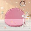 Baby Play Mat Padding Rug Memory Foam Washable Round Foldable Thick Carpet For Kids Bedroom Floor Activity Centre Pink