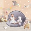 Baby Play Mat Padding Rug Memory Foam Washable Round Foldable Thick Carpet for Kids Bedroom Floor Activity Centre Grey