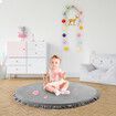 Baby Play Mat Padding Rug Memory Foam Washable Round Foldable Thick Carpet for Kids Bedroom Floor Activity Centre Grey