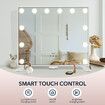 Maxkon Hollywood Makeup Mirror Vanity 12 LED Lighted Desk Wall Mounted Dimmable Lights Dressing Table Touch USB Phone Holder Aluminium