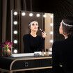 Makeup Mirror with Lights 14 LED Hollywood Style Vanity Lighted Desk Dressing Table Beauty Touch Adjustable Brightness USB Maxkon