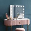 LED Makeup Mirror 14 Bulbs Hollywood Style Lighted Vanity Dressing Table Desk Wall Mounted Adjustable Aluminium Phone Holder USB Maxkon