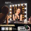 LED Makeup Mirror 14 Bulbs Hollywood Style Lighted Vanity Dressing Table Desk Wall Mounted Adjustable Aluminium Phone Holder USB Maxkon