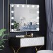 LED Makeup Mirror 14 Bulbs Hollywood Style Lighted Vanity Dressing Table Desk Wall Mounted Adjustable Aluminium Phone Holder USB Maxkon