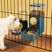 Hanging Automatic Cat Feeder 500ml Water Dispenser 1.4L Food Bowl Auto Pet Feeding Gravity for Small Medium Pets Rabbits