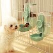 Hanging Cat Feeder Automatic Dog Pet Cage Feeding Bowl 800ml Water Bottle 870ml Food Dispenser Gravity Rabbit Kitten