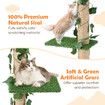 Cat Scratching Post Tree Tower Tall Scratcher Pole Pet Toy Wood Furniture Kitty Play House Gym 4 Tier Stand Sisal Artificial Grass