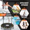 Genki Mini Trampoline for Adults Kids 40inch Exercise Fitness Indoor Rebounder Home Gym Workout Equipment Foldable Adjustable Handrail