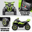 Electric Ride On Car Kids Vehicle Toy ATV Quad Bike 4 Wheeler 12V Motorised Rechargeable Battery MP3 USB LED Childrens