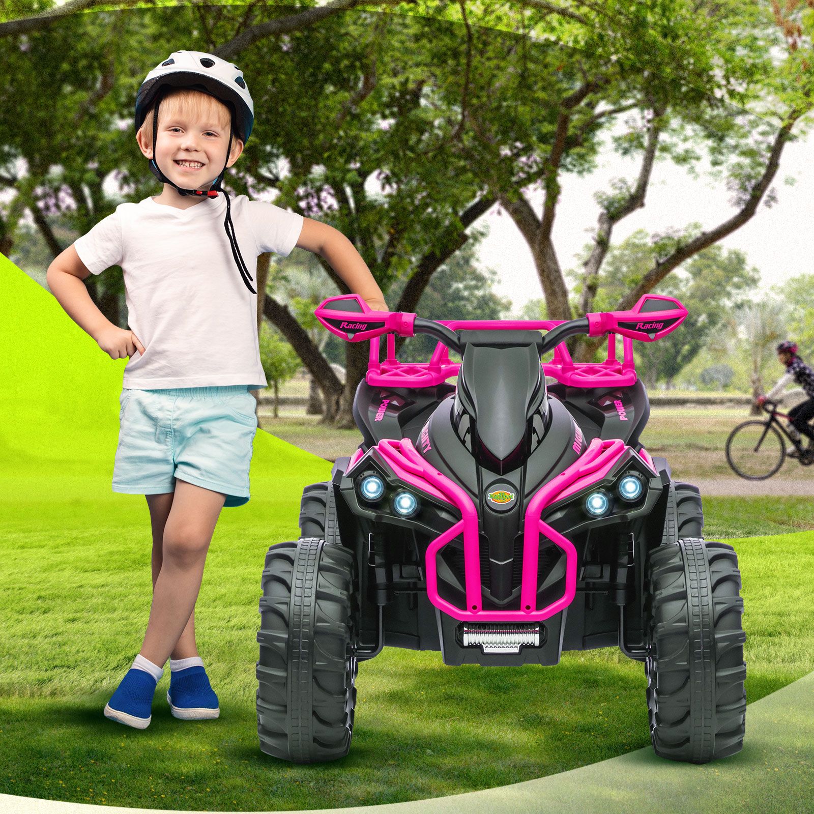 Kids Electric ATV Ride On Car Quad Bike 12V Vehicle Toy 4 Wheeler Motorised Rechargeable Battery