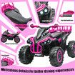 Kids Electric ATV Ride On Car Quad Bike 12V Vehicle Toy 4 Wheeler Motorised Rechargeable Battery MP3 USB LED Children