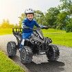 Electric Ride On ATV Car Quad Bike 12V Kids Vehicle Toy 4 Wheeler Children Motorised Rechargeable Battery MP3 USB LED Black