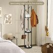 Coat Stand Clothes Rack Metal Shelving Closet Organizer Shelf Hook Hanger Scarf Cap Garment Freestanding Holder Storage