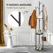 Coat Stand Clothes Rack Metal Shelving Closet Organizer Shelf Hook Hanger Scarf Cap Garment Freestanding Holder Storage