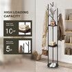 Coat Stand Clothes Rack Metal Shelving Closet Organizer Shelf Hook Hanger Scarf Cap Garment Freestanding Holder Storage