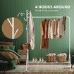 Clothes Garment Rack Coat Stand Metal Shelving Closet Organizer Hook Hanger Hat Holder Entryway Storage Freestanding Shelf