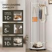 Garment Rack Movable Clothes Coat Stand Metal Shelving Closet Organizer Hat Holder Entryway Storage With Wheels Freestanding