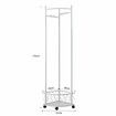 Garment Rack Movable Clothes Coat Stand Metal Shelving Closet Organizer Hat Holder Entryway Storage With Wheels Freestanding