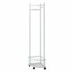 Garment Rack Movable Clothes Coat Stand Metal Shelving Closet Organizer Hat Holder Entryway Storage With Wheels Freestanding