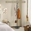 Coat Garment Rack Hall Storage Stand Shelf Hook Hanger Hat Holder Closet Organizer Metal Entryway Freestanding Black