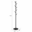 Coat Garment Rack Hall Storage Stand Shelf Hook Hanger Hat Holder Closet Organizer Metal Entryway Freestanding Black