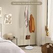 Coat Stand Garment Rack Hall Storage Shelf Hook Hanger Hat Holder Closet Organizer Metal Entryway Freestanding White