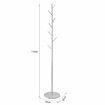 Coat Stand Garment Rack Hall Storage Shelf Hook Hanger Hat Holder Closet Organizer Metal Entryway Freestanding White