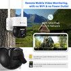 4G LTE Security Camerax4 Spy House Home CCTV Wireless Solar Surveillance System 2K HD 3MP WIFI PTZ Outdoor PIR Motion Detect Night Vision