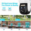 PTZ Security Camerax4 House CCTV Wireless 3MP Home Spy WIFI Surveillance System Solar Outdoor Waterproof Battery Dual Lens AI Detection