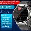 Non-invasive Blood Glucose Test Smart Watch,2023 New Blood Pressure Heart Rate Body Temperature Sports Smart Watch,Blood Sugar Monitoring Smartwatch with Blood Pressure Blood Oxygen Tracking (Silver)