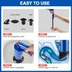 Toilet Plunger Set,Air Drain Blaster,Sink Plunger,Drain Clog Remover Tool,High Pressure Drain Blaster Gun Powerful Toilet Plunger-Blue for Sink,Toilets,Bathroom,Shower,Kitchen,Clogged Pipe