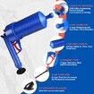 Toilet Plunger Set,Air Drain Blaster,Sink Plunger,Drain Clog Remover Tool,High Pressure Drain Blaster Gun Powerful Toilet Plunger-Blue for Sink,Toilets,Bathroom,Shower,Kitchen,Clogged Pipe