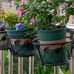 Leaves Small Flower Baskets Iron Railings Potted Racks Hanging Windowsill Green Rose Wall Hanger