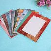 Creative 9-Piece 7-Inch Home Rectangular Paper Frame with Wood Clips Wall Photo Album Wall Hanging Rope Home Decor Gifts