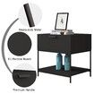 Black Bedside Table Side Cabinet Chest of Drawer Lamp Nightstand Sofa End Storage Bedroom Furniture Modern 50x40x50cm