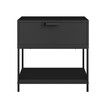 Black Bedside Table Side Cabinet Chest of Drawer Lamp Nightstand Sofa End Storage Bedroom Furniture Modern 50x40x50cm