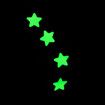 Glow in The Dark Stars Solar System Wall Decals, The Earth Wall Stickers for Bedroom, Baby Nursery Planets Sticker Decoration for Ceiling (Green)