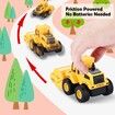 Construction Toys for 3+ Years Old Boys Girls Kids,Friction Powered Construction Truck Toys Vehicles Sand Toys Trucks Excavator,Bulldozer,Road Roller (Colorful 4 Pack)