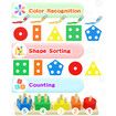 Montessori Toys for Age3+ Boys Girls,Wooden Sorting & Stacking Toys for Toddlers and Kids Baby,Color Recognition Shape Sorter Gift Educational Learning Toy Puzzles Ages 3+