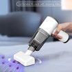 Car Vacuum Cleaner Mite Removal Machine, 4000Pa Handheld Mattress Cordless Vacuum,Strong Suction Cordless Vacuum Cleaner For Cleaning Bed,Pillow,Car(White)