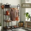 Coat Stand Storage Organiser Clothes Rail Garment Rack Hook Hanger Display Freestanding Shoe Shelf Entryway Hat Holder Hallway